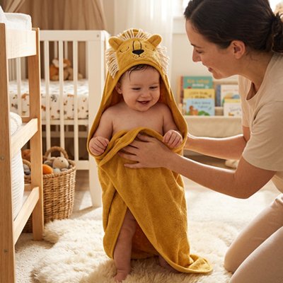 Cape de bain bébé 